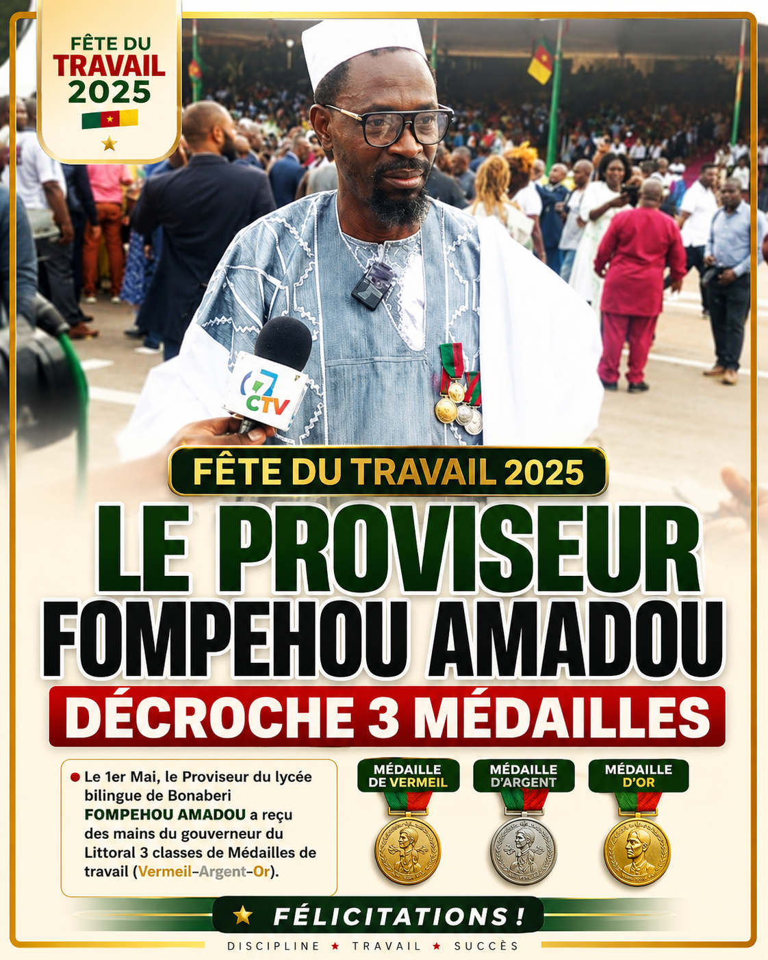 M. FOMPEHOU AMADOU, Proviseur du Lycée Bilingue de Bonabéri
